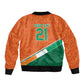 World Football 2026 Ivory Coast Custom Bomber Jacket African Adinkra Pattern - African Pride