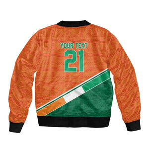 World Football 2026 Ivory Coast Custom Bomber Jacket African Adinkra Pattern - African Pride