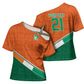 World Football 2026 Ivory Coast Custom Cross Shoulder Shirt African Adinkra Pattern - African Pride