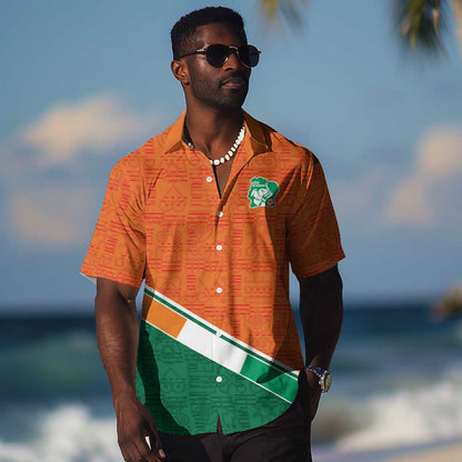 World Football 2026 Ivory Coast Custom Hawaiian Shirt African Adinkra Pattern LT9