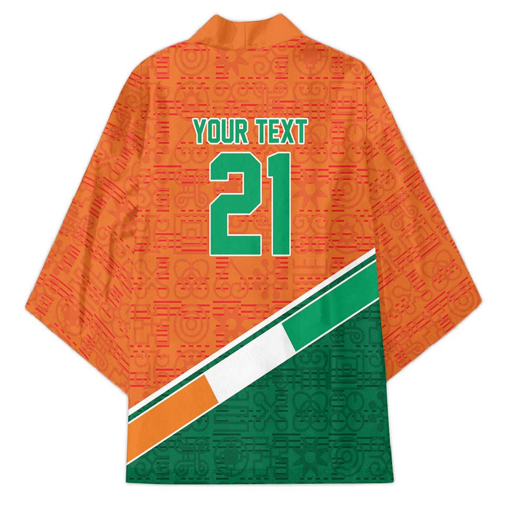 World Football 2026 Ivory Coast Custom Kimono African Adinkra Pattern - African Pride
