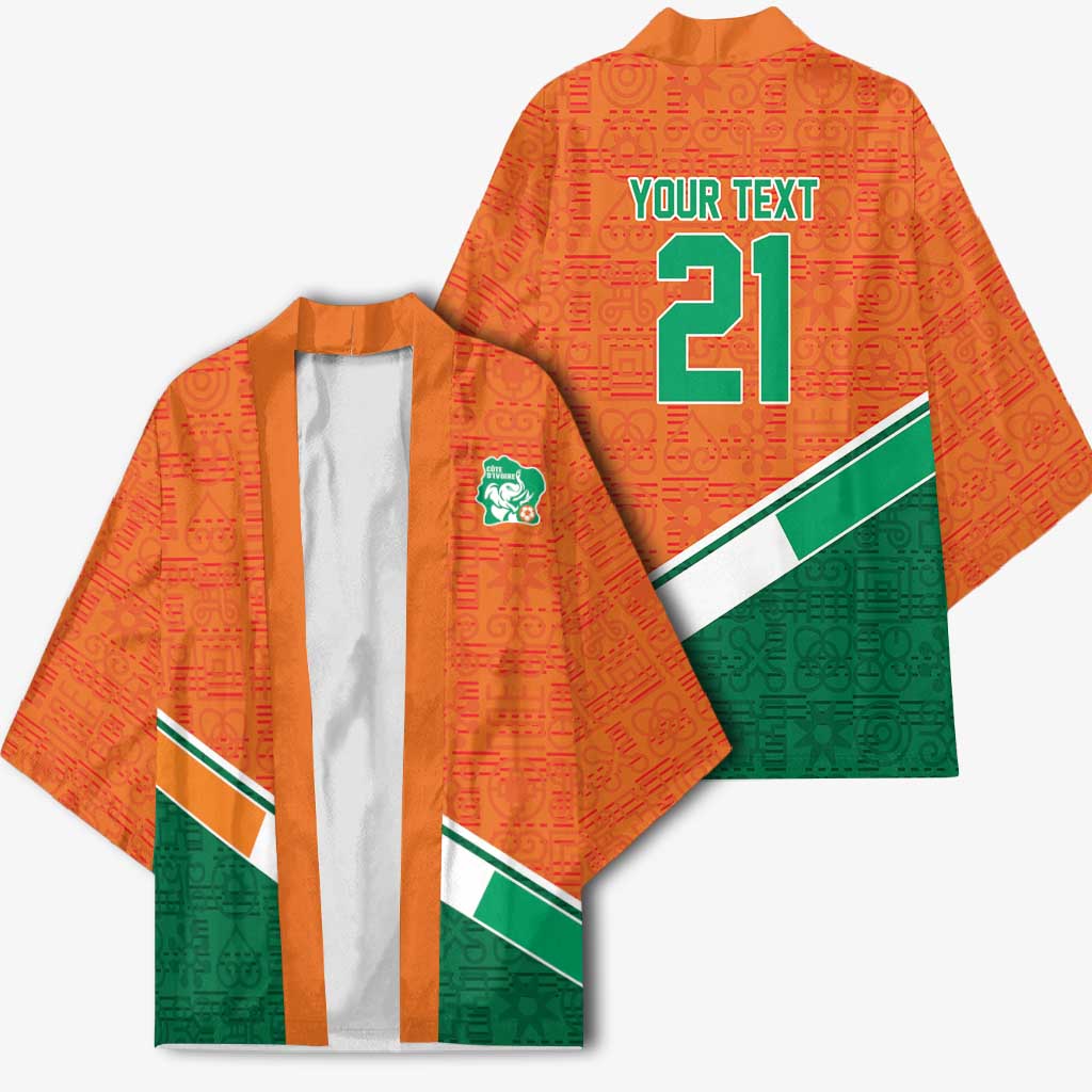 World Football 2026 Ivory Coast Custom Kimono African Adinkra Pattern - African Pride