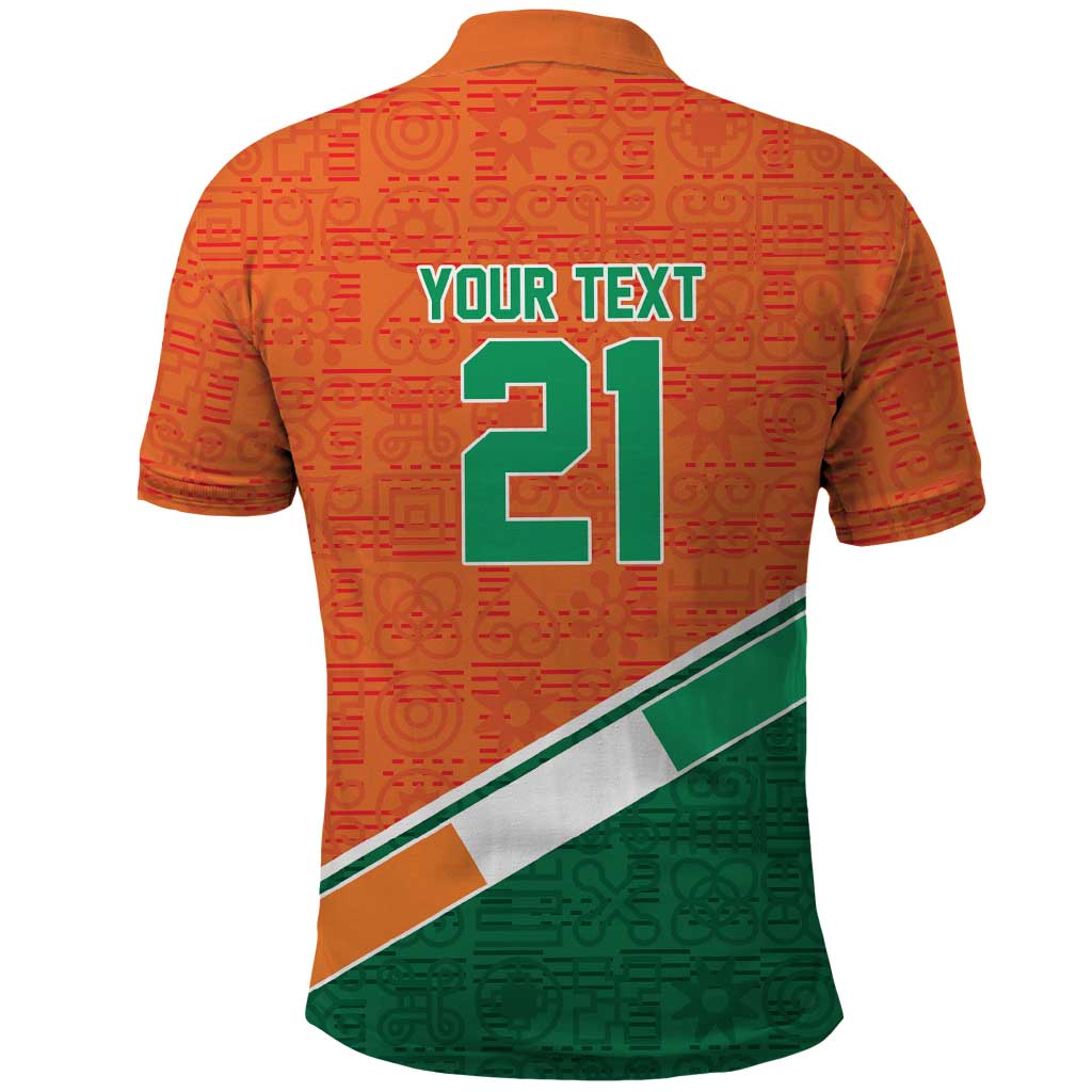 World Football 2026 Ivory Coast Custom Polo Shirt African Adinkra Pattern LT9
