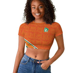 World Football 2026 Ivory Coast Custom Raglan Cropped T shirt African Adinkra Pattern LT9