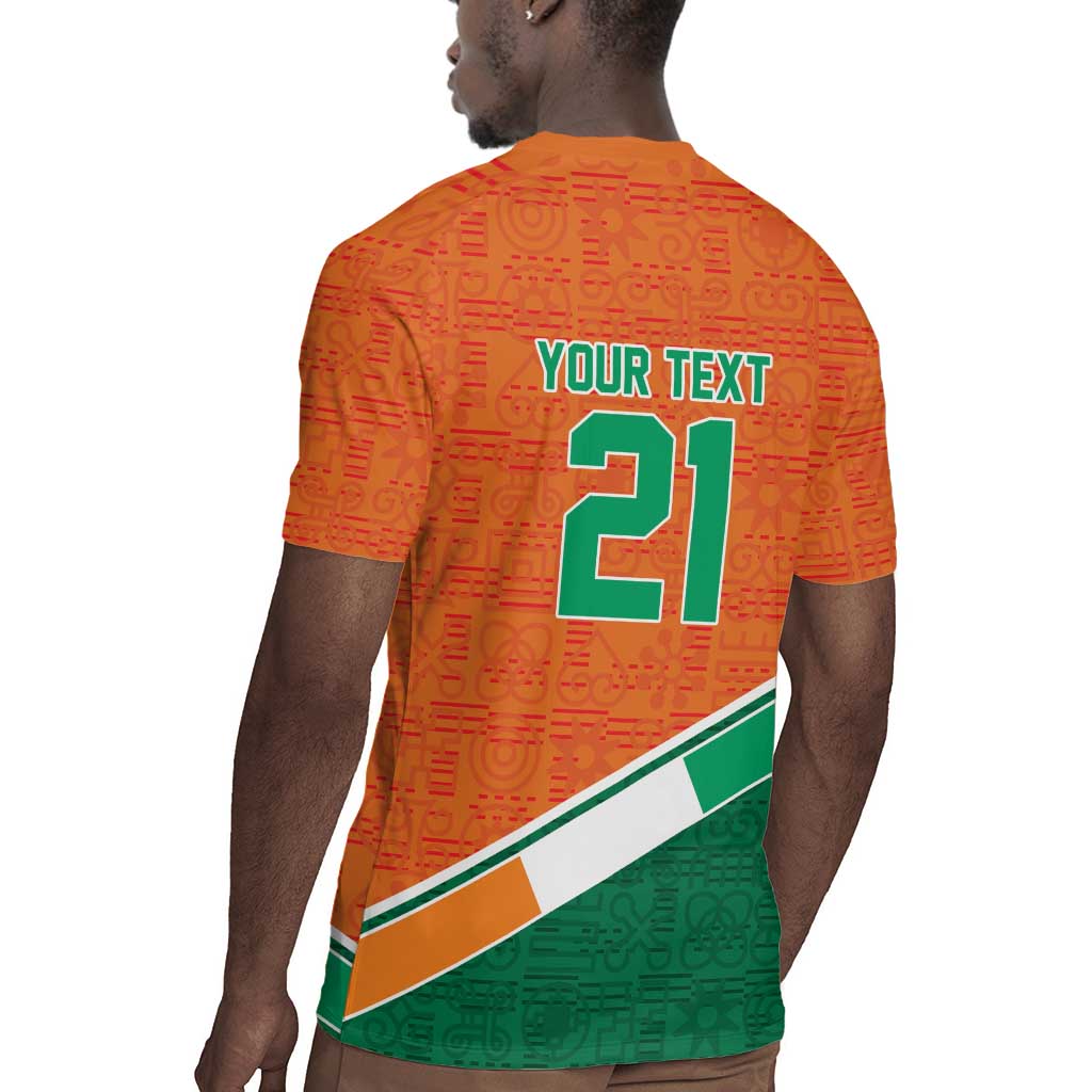 World Football 2026 Ivory Coast Custom Rugby Jersey African Adinkra Pattern LT9