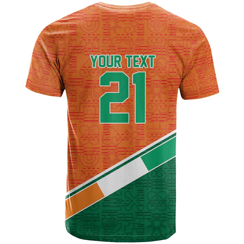 World Football 2026 Ivory Coast Custom T shirt African Adinkra Pattern LT9