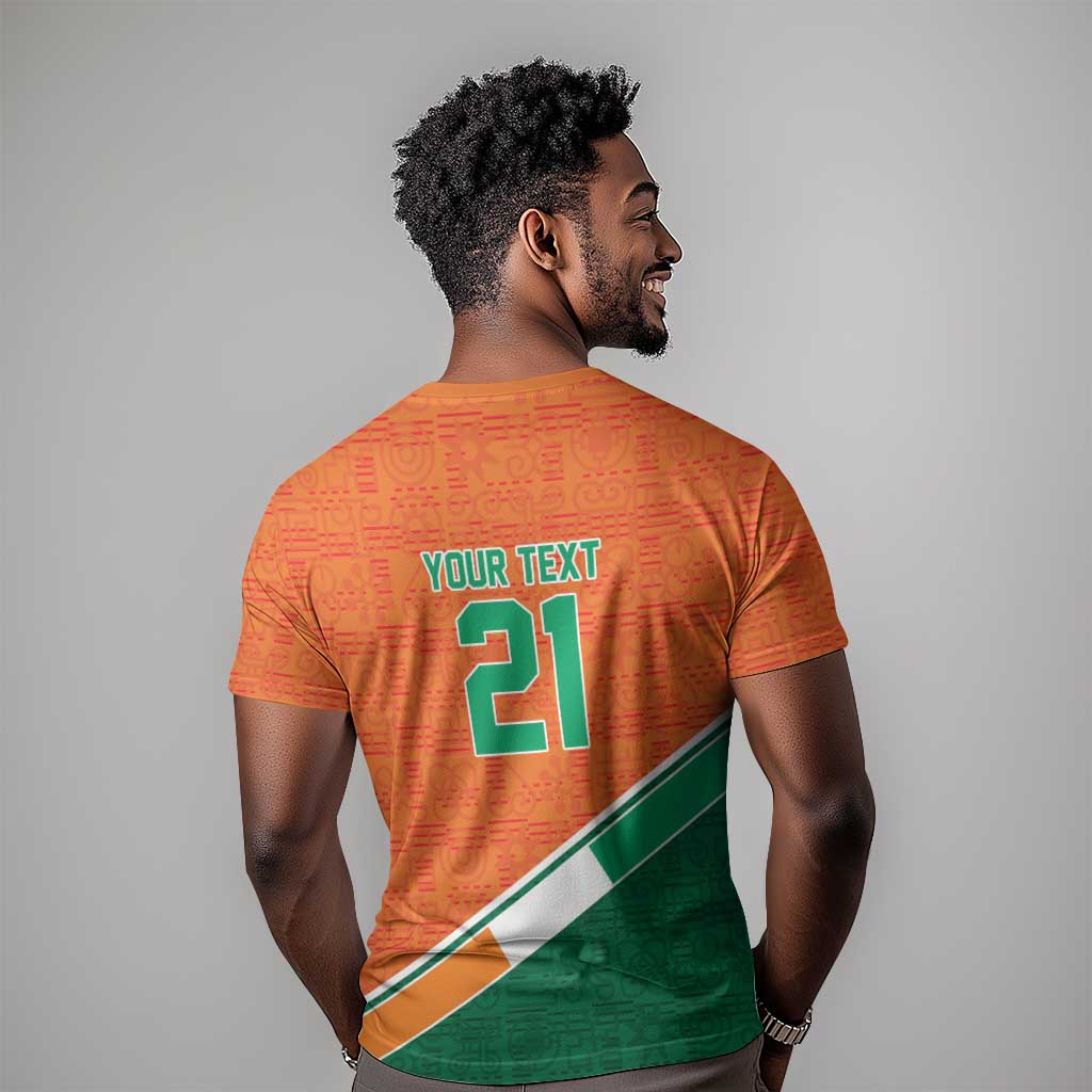 World Football 2026 Ivory Coast Custom T shirt African Adinkra Pattern LT9