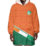 World Football 2026 Ivory Coast Custom Wearable Blanket Hoodie African Adinkra Pattern - African Pride