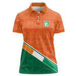 World Football 2026 Ivory Coast Custom Women Polo Shirt African Adinkra Pattern LT9