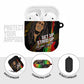 Legend Bob Get Up Stand Up AirPods Case Black Jamaican Reggae Multicolored