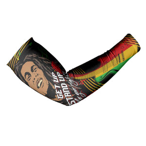 Legend Bob Get Up Stand Up Arm Sleeves Black Jamaican Reggae Multicolored