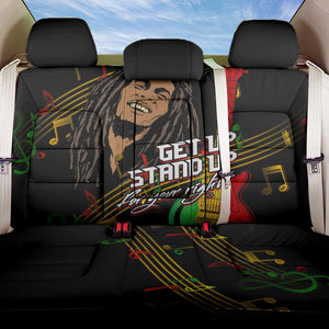 Legend Bob Get Up Stand Up Back Car Seat Cover Black Jamaican Reggae Multicolored