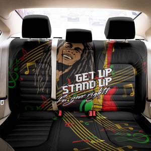 Legend Bob Get Up Stand Up Back Car Seat Cover Black Jamaican Reggae Multicolored