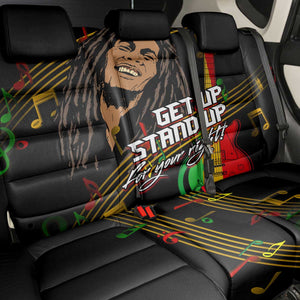 Legend Bob Get Up Stand Up Back Car Seat Cover Black Jamaican Reggae Multicolored