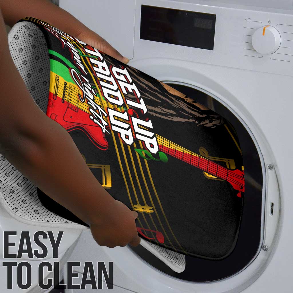 Legend Bob Get Up Stand Up Bathroom Set Black Jamaican Reggae Multicolored
