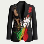 Legend Bob Get Up Stand Up Blazer Black Jamaican Reggae Multicolored