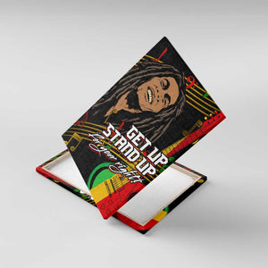 Legend Bob Get Up Stand Up Canvas Wall Art Black Jamaican Reggae Multicolored