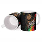 Legend Bob Get Up Stand Up Ceramic Mug Black Jamaican Reggae Multicolored