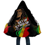 Legend Bob Get Up Stand Up Cloak Black Jamaican Reggae Multicolored