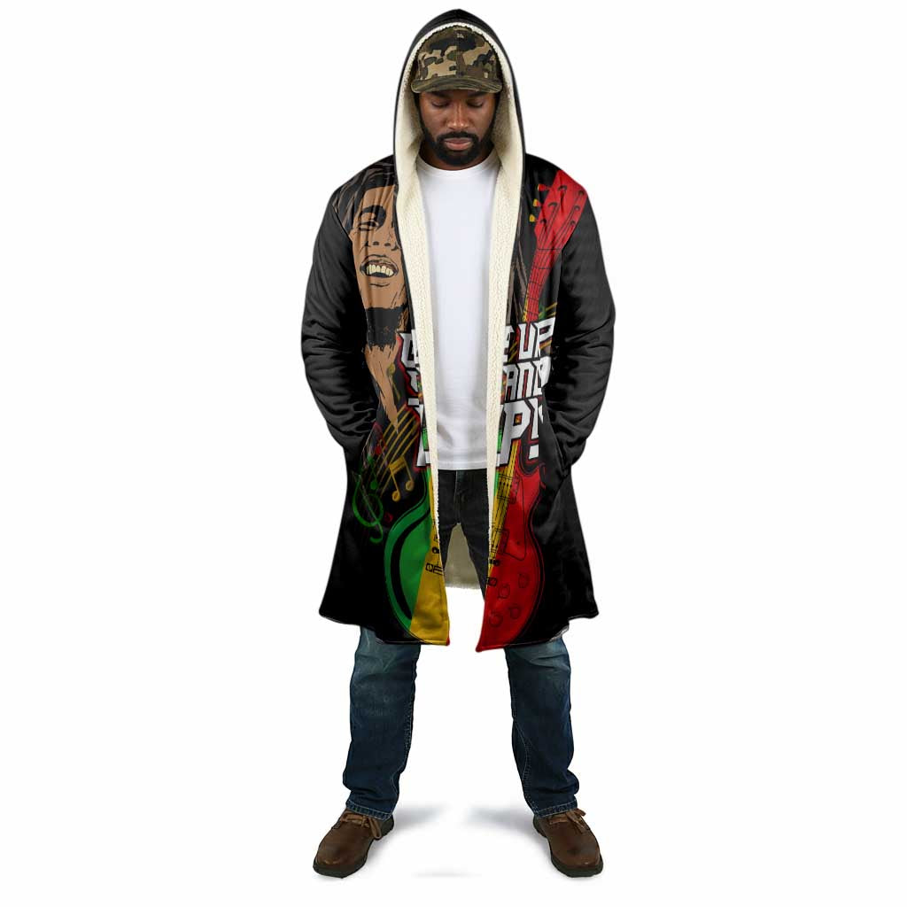 Legend Bob Get Up Stand Up Cloak Black Jamaican Reggae Multicolored