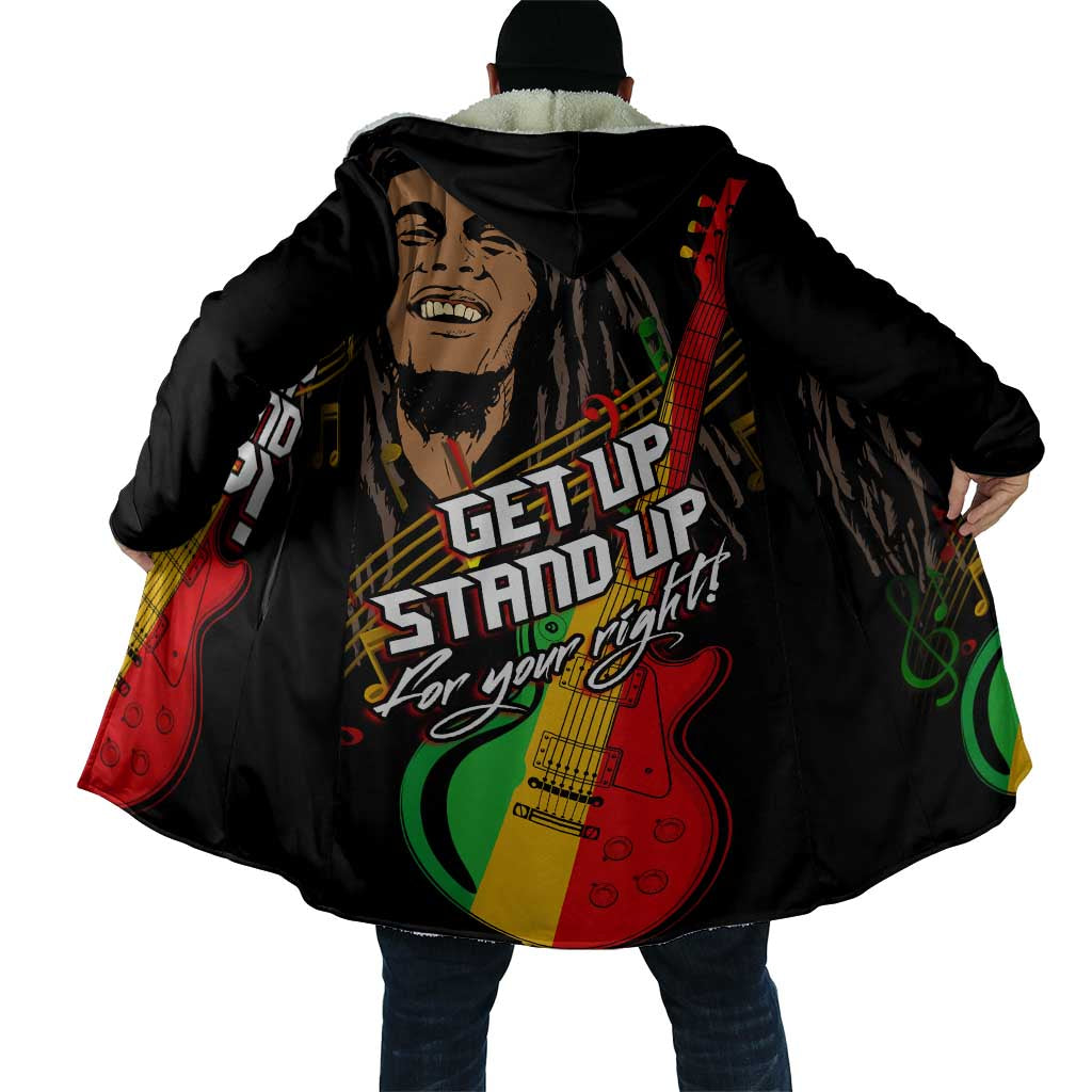 Legend Bob Get Up Stand Up Cloak Black Jamaican Reggae Multicolored