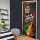 Legend Bob Get Up Stand Up Door Cover Black Jamaican Reggae Multicolored