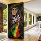 Legend Bob Get Up Stand Up Door Cover Black Jamaican Reggae Multicolored