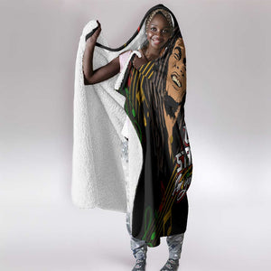 Legend Bob Get Up Stand Up Hooded Blanket Black Jamaican Reggae Multicolored