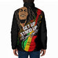Legend Bob Get Up Stand Up Padded Jacket Black Jamaican Reggae Multicolored