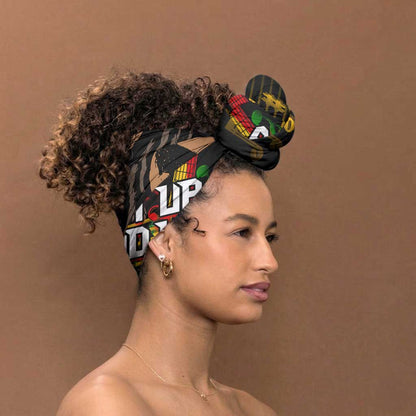 Legend Bob Get Up Stand Up Simple Headwrap Black Jamaican Reggae Multicolored