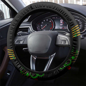 Legend Bob Get Up Stand Up Steering Wheel Cover Black Jamaican Reggae Multicolored