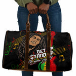 Legend Bob Get Up Stand Up Travel Bag Black Jamaican Reggae Multicolored
