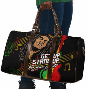 Legend Bob Get Up Stand Up Travel Bag Black Jamaican Reggae Multicolored