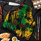 Personalized Rastafarian Lion Legend Bob Apron Black Jamaican Reggae Sketch Portrait