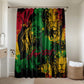 Personalized Rastafarian Lion Legend Bob Bathroom Set Black Jamaican Reggae Sketch Portrait