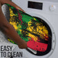 Personalized Rastafarian Lion Legend Bob Bathroom Set Black Jamaican Reggae Sketch Portrait
