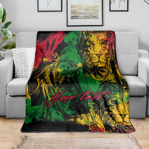 Rastafarian Lion Legend Bob Blanket Black Jamaican Reggae Festival Sketch Portrait