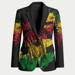 Personalized Rastafarian Lion Legend Bob Blazer Black Jamaican Reggae Sketch Portrait