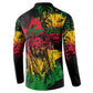 Personalized Rastafarian Lion Legend Bob Button Sweatshirt Black Jamaican Reggae Sketch Portrait