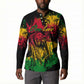 Personalized Rastafarian Lion Legend Bob Button Sweatshirt Black Jamaican Reggae Sketch Portrait