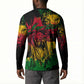 Personalized Rastafarian Lion Legend Bob Button Sweatshirt Black Jamaican Reggae Sketch Portrait