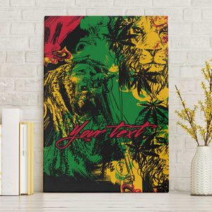 Rastafarian Lion Legend Bob Canvas Wall Art Black Jamaican Reggae Festival Sketch Portrait