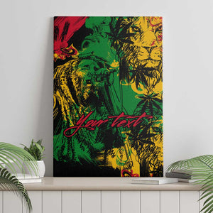 Rastafarian Lion Legend Bob Canvas Wall Art Black Jamaican Reggae Festival Sketch Portrait