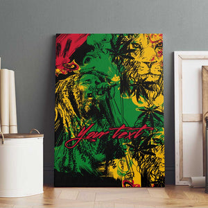 Rastafarian Lion Legend Bob Canvas Wall Art Black Jamaican Reggae Festival Sketch Portrait