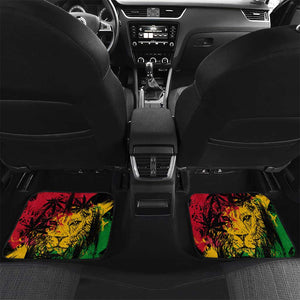 Rastafarian Lion Legend Bob Car Mats Black Jamaican Reggae Festival Sketch Portrait