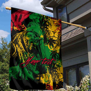 Rastafarian Lion Legend Bob Garden Flag Black Jamaican Reggae Festival Sketch Portrait