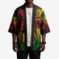 Personalized Rastafarian Lion Legend Bob Kimono Black Jamaican Reggae Sketch Portrait