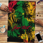 Personalized Rastafarian Lion Legend Bob Puzzle Black Jamaican Reggae Sketch Portrait