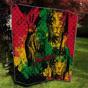 Rastafarian Lion Legend Bob Quilt Black Jamaican Reggae Festival Sketch Portrait