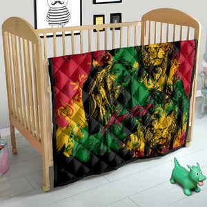 Rastafarian Lion Legend Bob Quilt Black Jamaican Reggae Festival Sketch Portrait